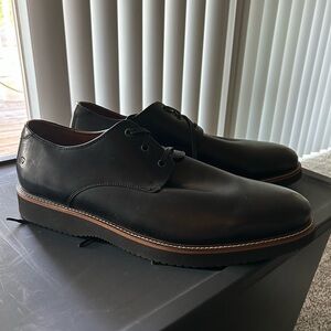 Black Faux Leather Men's Shoes